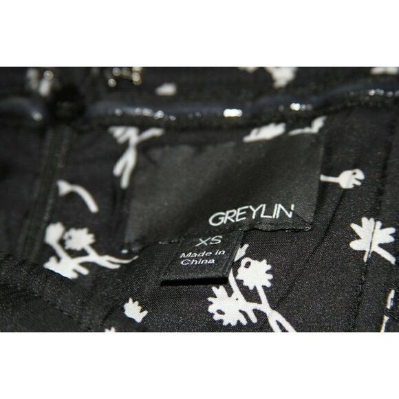 Greylin Dress Strapless Floral Boho Black White Flare Womens Size XS - Picture 2 of 5